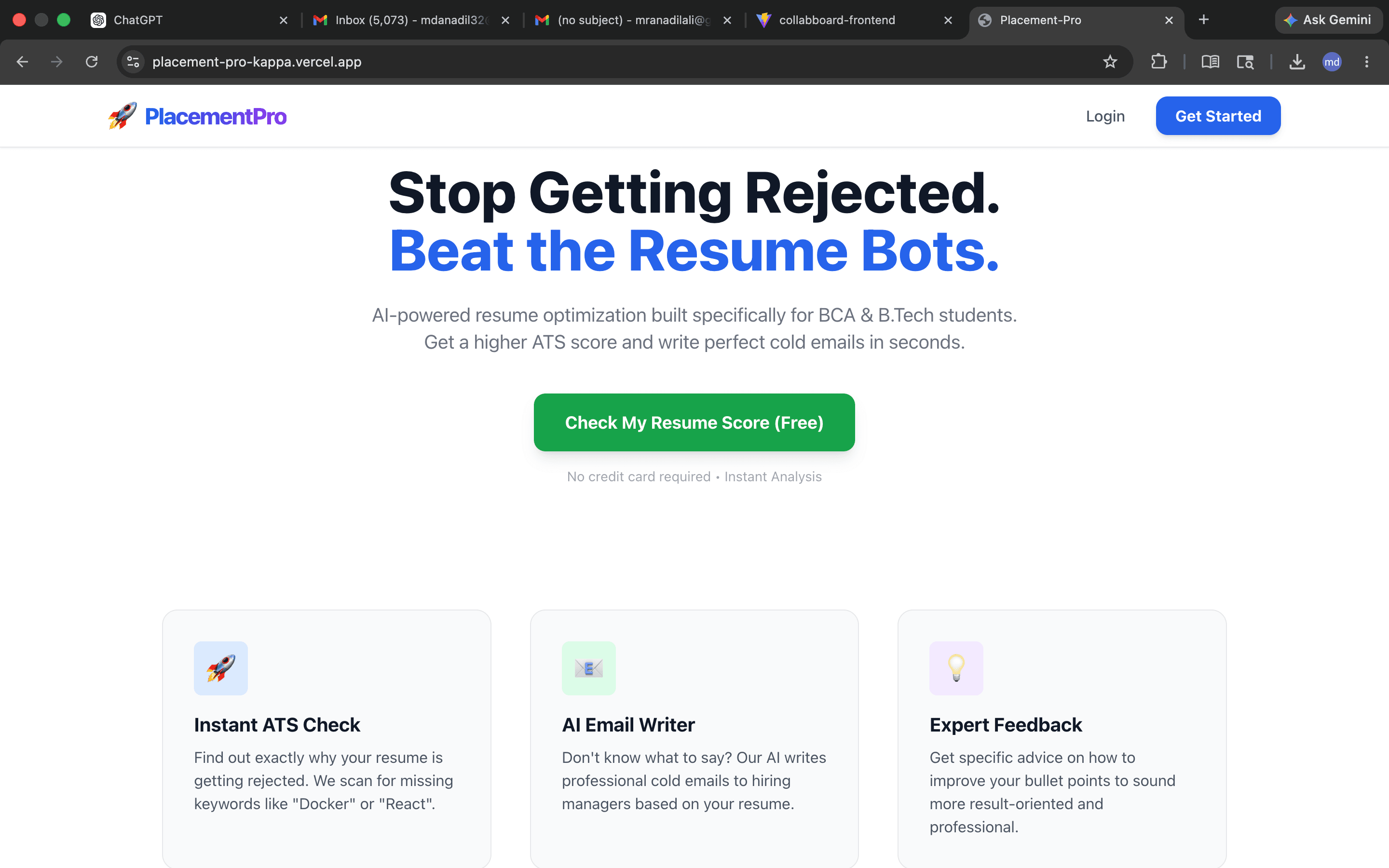 Preview card for AI Resume Analyzer Platform